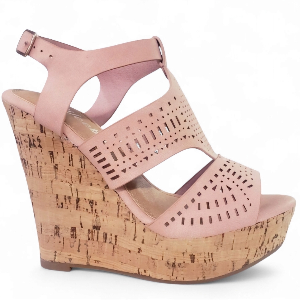 Blush Platform Wedges